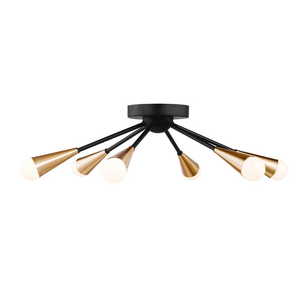 Chandelierias-6-Light Flush Mount Sputnik Ceiling Light-Flush Mount--