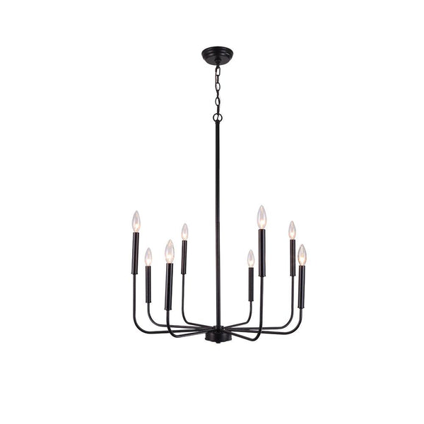 Chandelierias-8-Light Candle Style Metal Chandelier-Chandelier--