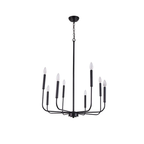 Chandelierias-8-Light Candle Style Metal Chandelier-Chandelier--