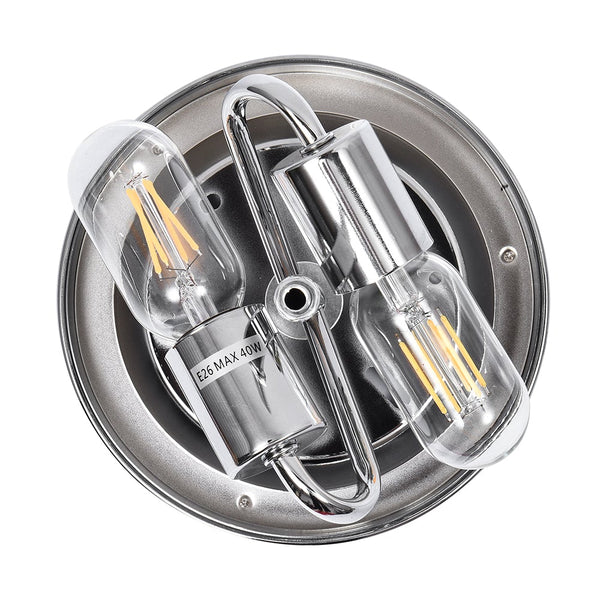 Chandelierias-Chrome Hammered Glass Ceiling Light-Flush Mount--