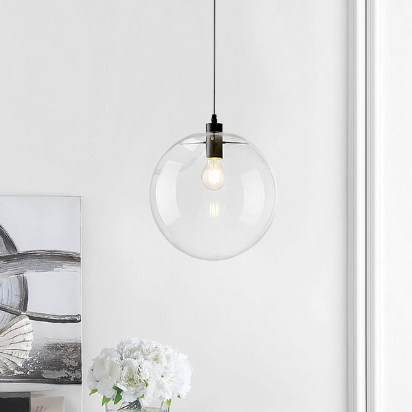 Chandelierias-Contemporary 1-light Glass Globe Pendant Light-Pendant Light-8 in.-