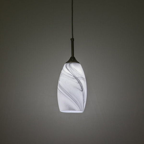 Chandelierias-Contemporary 1-Light Mica Stone Pattern Glass Pendant-Pendant-Blue-