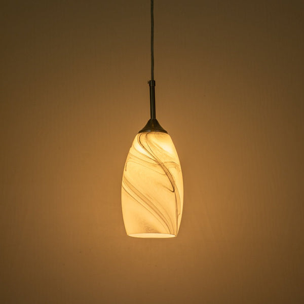 Chandelierias-Contemporary 1-Light Mica Stone Pattern Glass Pendant-Pendant-Blue-
