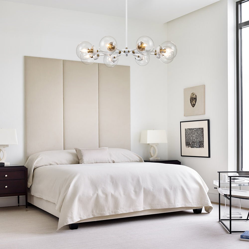 Modern 8-Light Glass Globe Sputnik Chandelier | Chandelierias