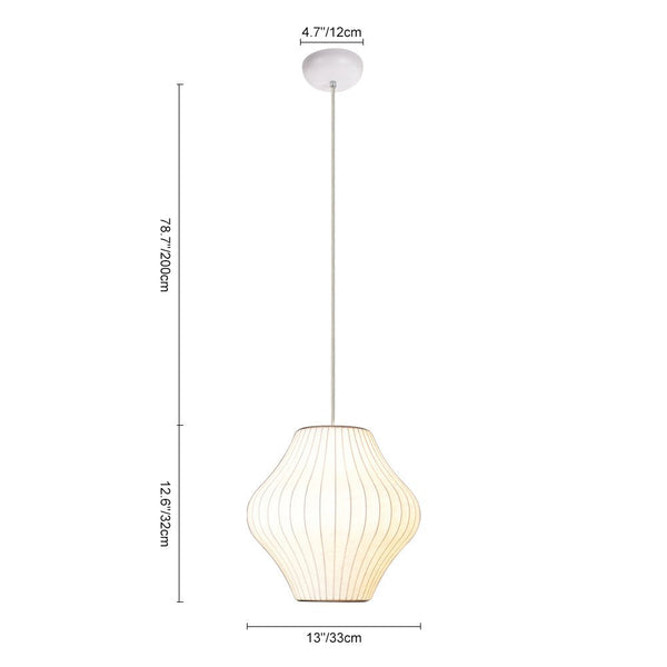 Chandelierias-Contemporary Bubble Silk Pendant Light-Pendant-Pear-