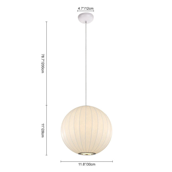 Chandelierias-Contemporary Bubble Silk Pendant Light-Pendant-Pear-