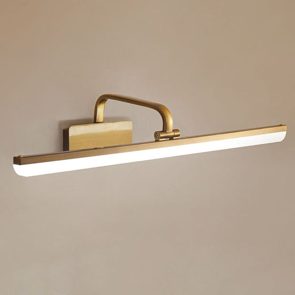 Chandelierias-Contemporary Minimalist Gold Linear LED Vanity Light-Wall Light-Gold-16.5 in