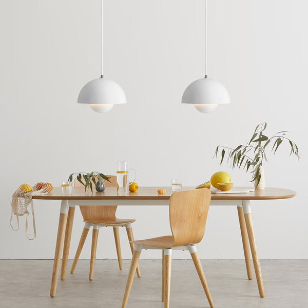 Chandelierias-Contemporary Single Light Hanging Pendant-Pendant-White-