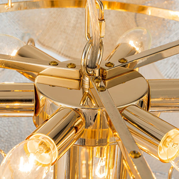 Chandelierias-Creative 10-Light Staggered Ginkgo Leaf Luster Chandelier-Chandeliers-Polished Gold (Pre-order)-