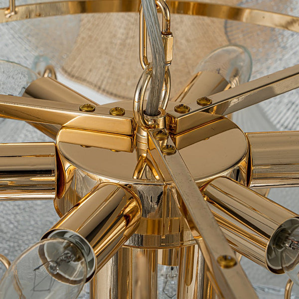 Chandelierias-Creative 10-Light Staggered Ginkgo Leaf Luster Chandelier-Chandeliers-Polished Gold (Pre-order)-
