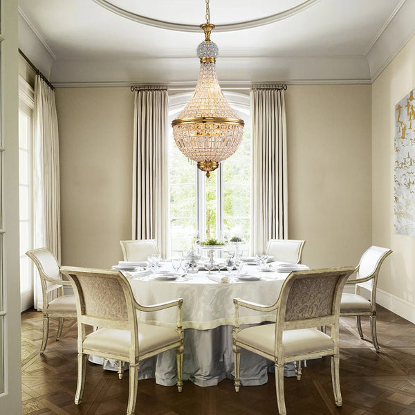 Chandelierias-Crystal Luxury Empire Pendant Chandelier-Chandelier-8 Bulbs-