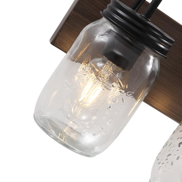 Chandelierias-Decorative Mason Jar 3-Light Wall Sconce-Wall Sconce--