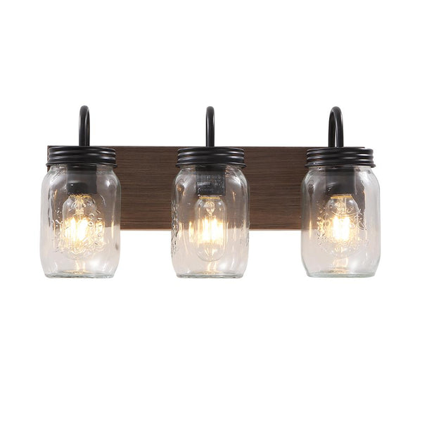 Chandelierias-Decorative Mason Jar 3-Light Wall Sconce-Wall Sconce--