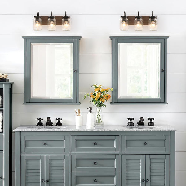 Chandelierias-Decorative Mason Jar 3-Light Wall Sconce-Wall Sconce--