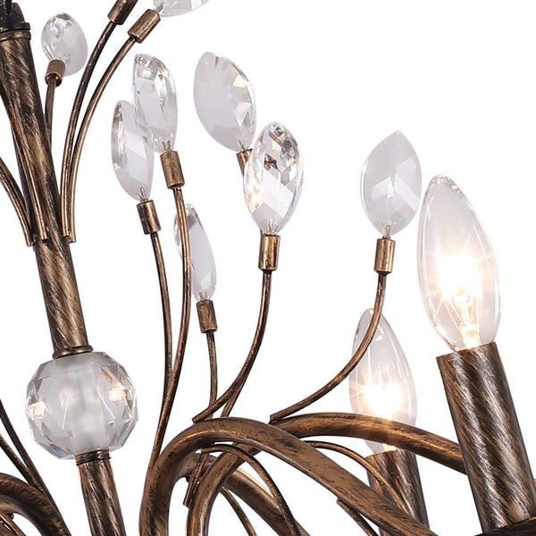 Chandelierias-French Vintage Candle Style Chandelier with Crystal Accents-Chandelier-6 Bulbs-