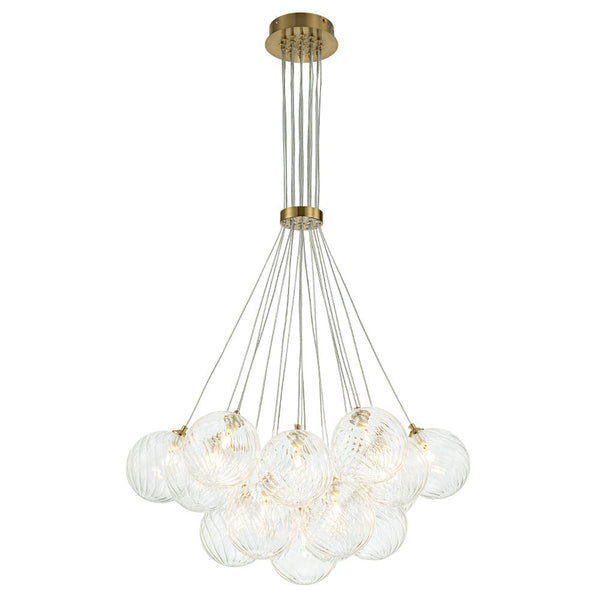 Chandelierias-Luxe Floating Cluster Swirl Glass Globe Bubble Chandelier-Chandeliers-13 Bulbs-