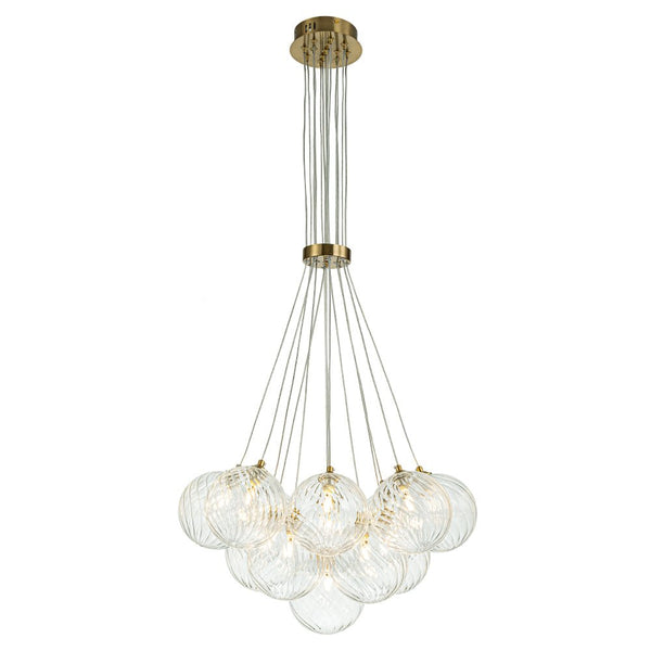 Chandelierias-Luxe Floating Cluster Swirl Glass Globe Bubble Chandelier-Chandeliers-13 Bulbs-