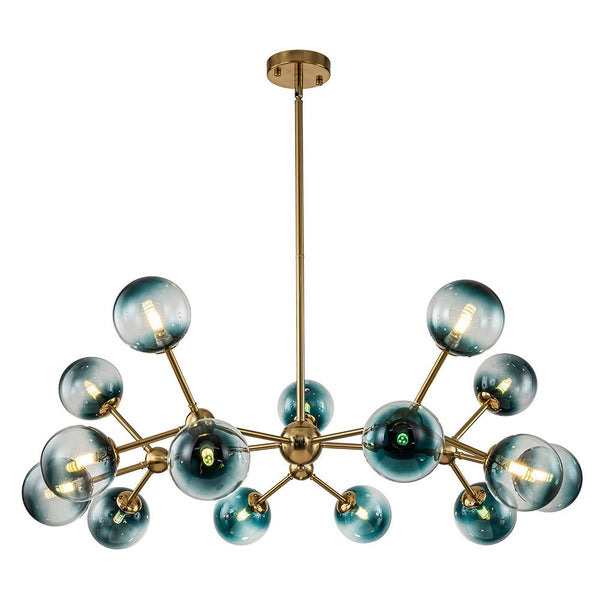 Chandelierias-Mid-century 15-Light Gradient Glass Sputnik Branch Chandelier-Chandeliers-Black-