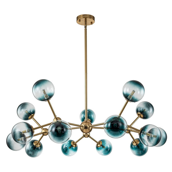 Chandelierias-Mid-century 15-Light Gradient Glass Sputnik Branch Chandelier-Chandeliers-Black-