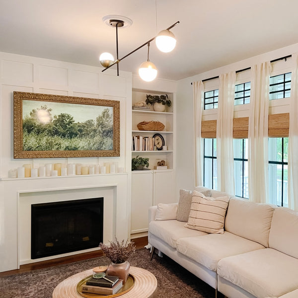 Chandelierias-Mid-Century Modern 3-Light Glass Globe Chandelier-Chandelier--
