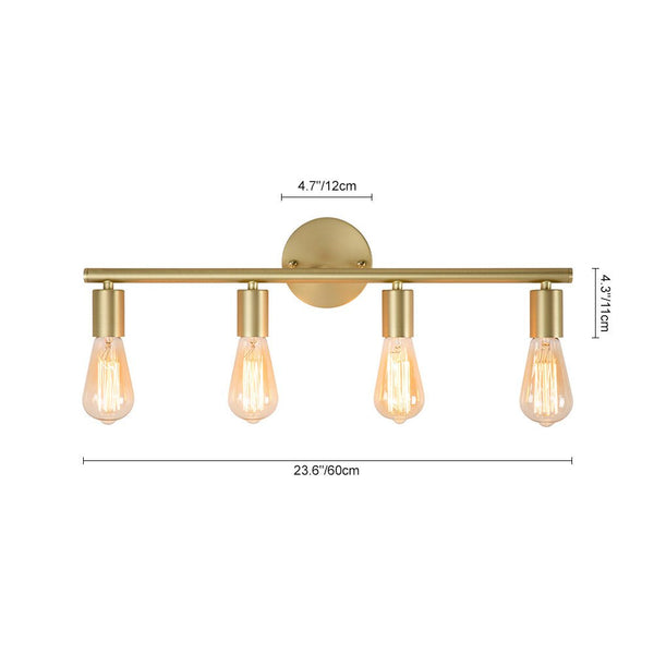 Chandelierias-Mid-century Modern 4-light Gold Wall Sconce-Wall Light--