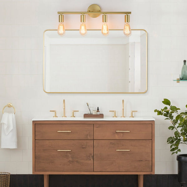 Chandelierias-Mid-century Modern 4-light Gold Wall Sconce-Wall Light--