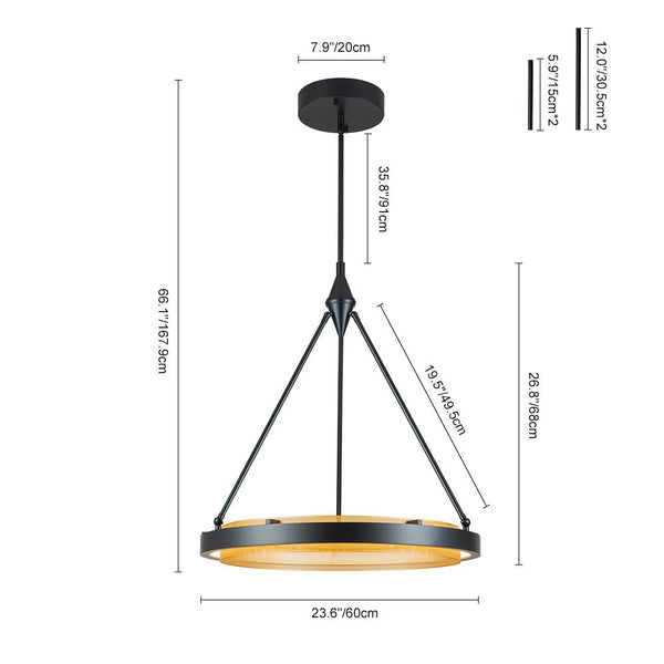 Chandelierias-Minimalist Metal Mesh Circle Dimmable LED Pendant Light-Pendant-Black (Pre-order)-