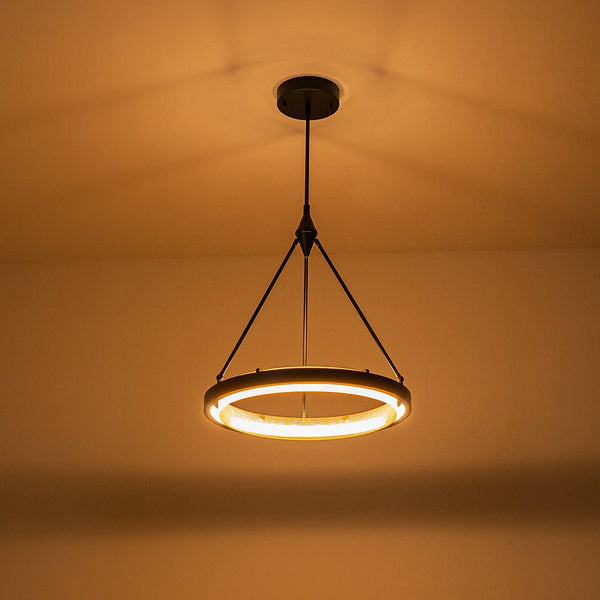 Chandelierias-Minimalist Metal Mesh Circle Dimmable LED Pendant Light-Pendant-Black (Pre-order)-