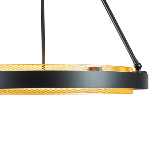 Chandelierias-Minimalist Metal Mesh Circle Dimmable LED Pendant Light-Pendant-Black (Pre-order)-