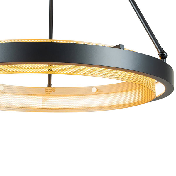 Chandelierias-Minimalist Metal Mesh Circle Dimmable LED Pendant Light-Pendant-Black (Pre-order)-