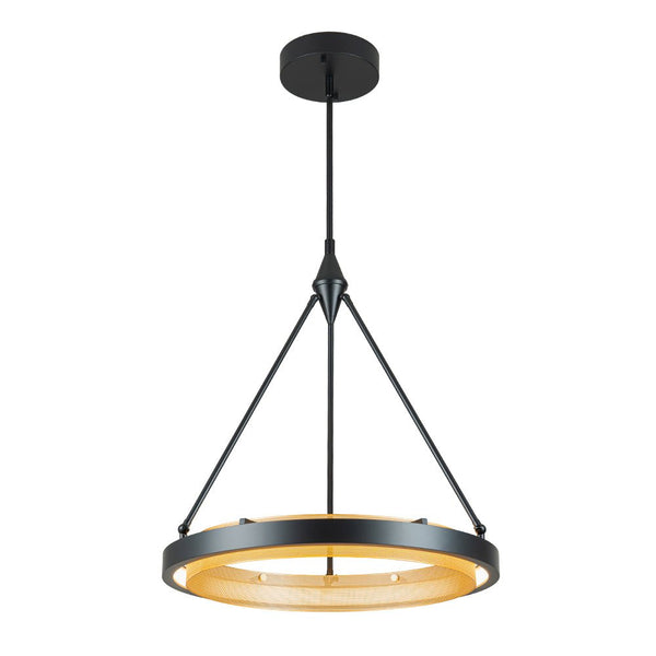 Chandelierias-Minimalist Metal Mesh Circle Dimmable LED Pendant Light-Pendant-Black (Pre-order)-