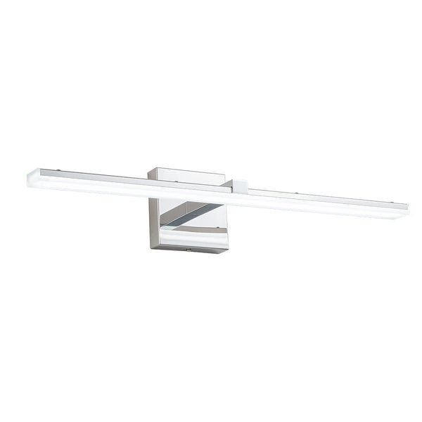 Chandelierias-Minimalist Modern Linear Dimmable LED Vanity Light-Wall Light-Chrome-
