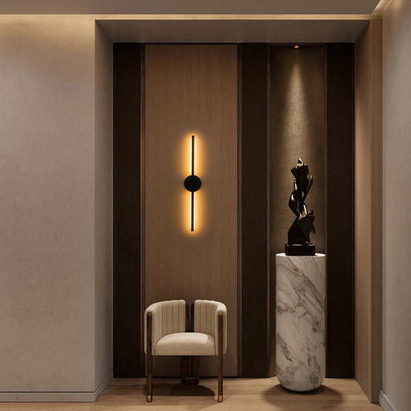 Chandelierias-Minimalist Strip Dimmable LED Linear Wall Light-Wall Light-Brass-