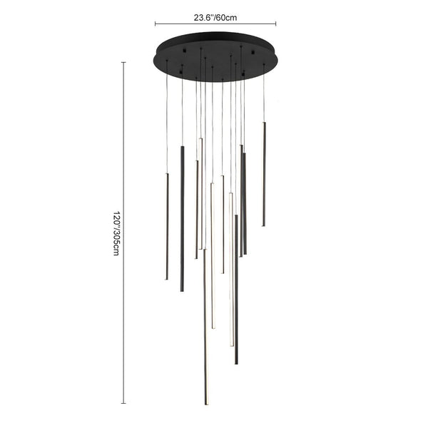 Chandelierias-Modern 12-Light LED Multi Light Pendant-Pendant--