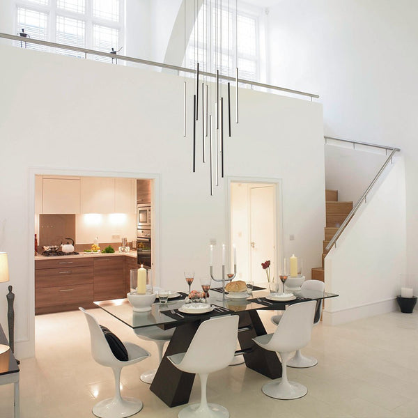 Chandelierias-Modern 12-Light Linear LED Multi Light Pendant-Pendant--