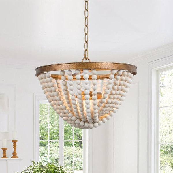Chandelierias-Modern 3-Light Boho Beads Chandelier-Chandelier--