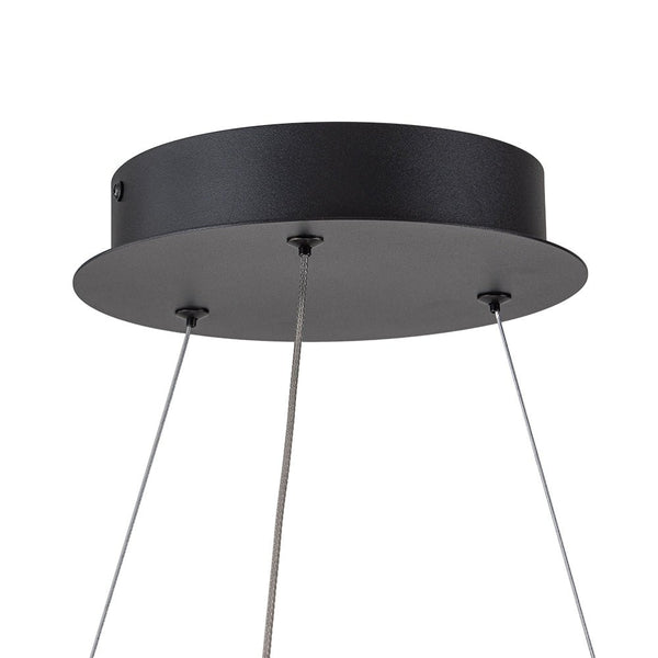 Chandelierias-Modern 3-Rings LED Dimmable Linear Chandelier-Chandelier-Black (Pre-order)-
