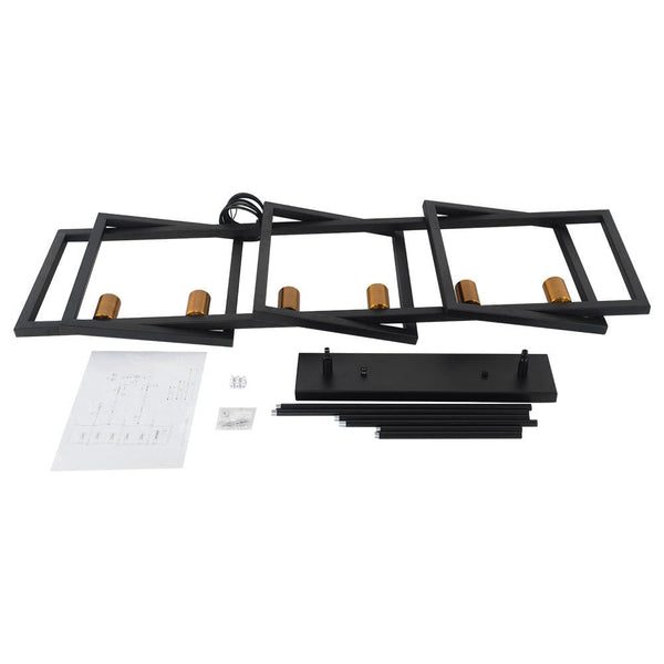 Chandelierias-Modern 6-Light Kitchen Island Chandelier-Pendant--