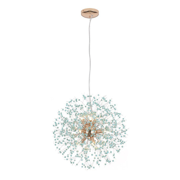 Chandelierias-Modern 9-Light Turquoise Firework Chandelier-Chandelier--