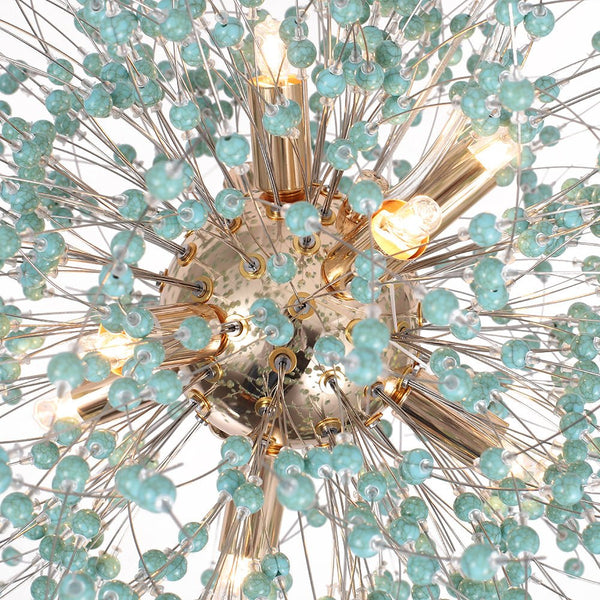 Chandelierias-Modern 9-Light Turquoise Firework Chandelier-Chandelier--