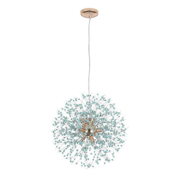 Chandelierias-Modern 9-Light Turquoise Firework Chandelier-Chandelier--