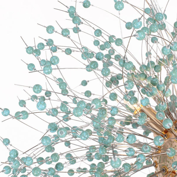 Chandelierias-Modern 9-Light Turquoise Firework Chandelier-Chandelier--
