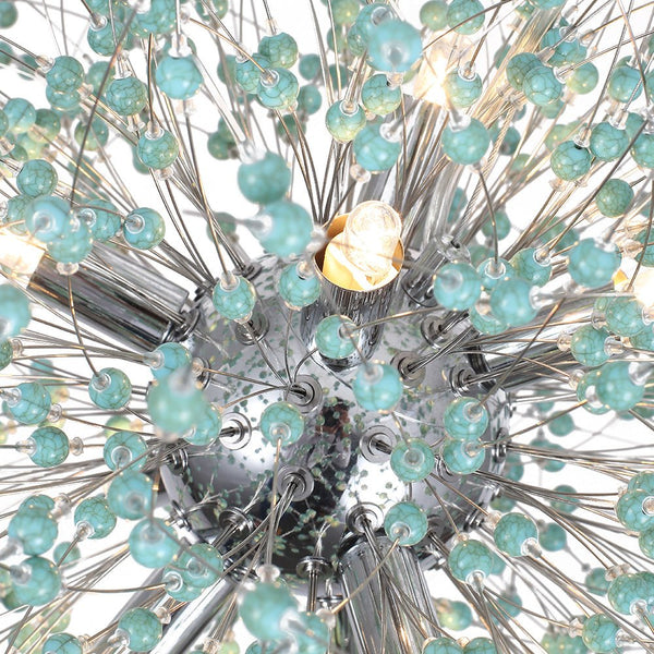 Chandelierias-Modern 9-Light Turquoise Firework Chandelier-Chandelier--
