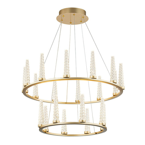 Chandelierias-Modern Acrylic Shade Dimmable LED Wagon Wheel Chandelier-Chandeliers-20-Light (Pre-order & Arrive in 3 Weeks)-