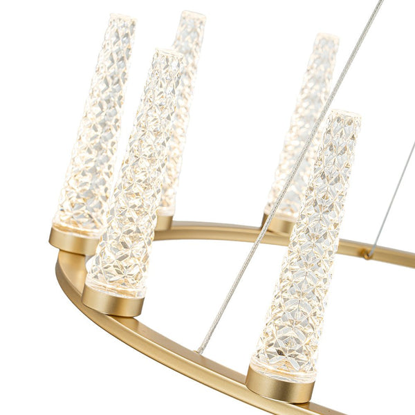Chandelierias-Modern Acrylic Shade Dimmable LED Wagon Wheel Chandelier-Chandeliers-20-Light (Pre-order & Arrive in 3 Weeks)-
