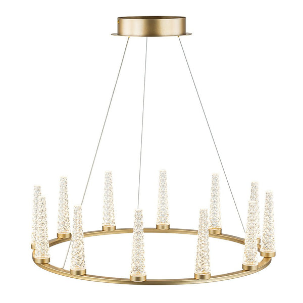 Chandelierias-Modern Acrylic Shade Dimmable LED Wagon Wheel Chandelier-Chandeliers-20-Light (Pre-order & Arrive in 3 Weeks)-