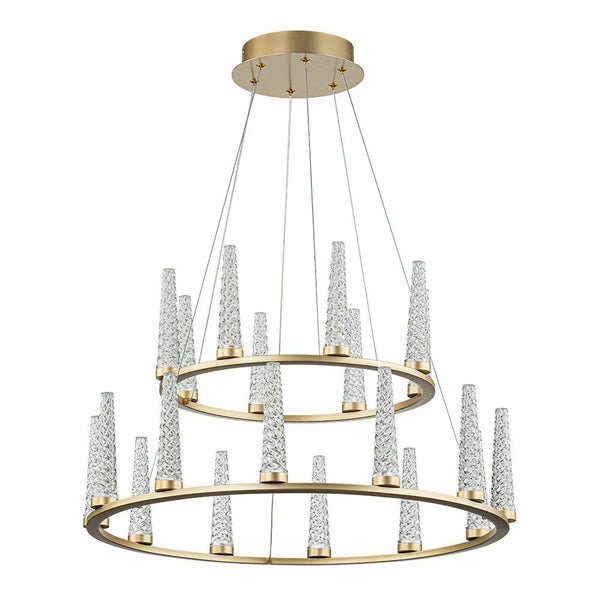 Chandelierias-Modern Acrylic Shade Dimmable LED Wagon Wheel Chandelier-Chandeliers-20-Light (Pre-order & Arrive in 3 Weeks)-