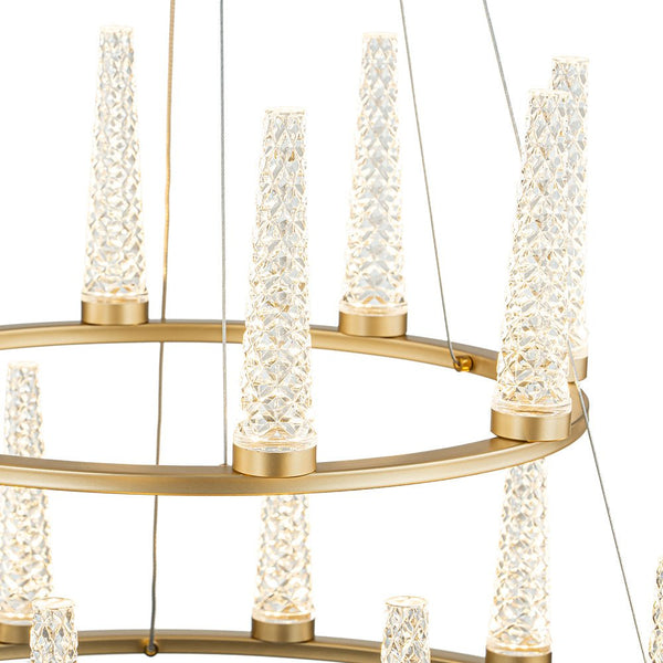 Chandelierias-Modern Acrylic Shade Dimmable LED Wagon Wheel Chandelier-Chandeliers-20-Light (Pre-order & Arrive in 3 Weeks)-