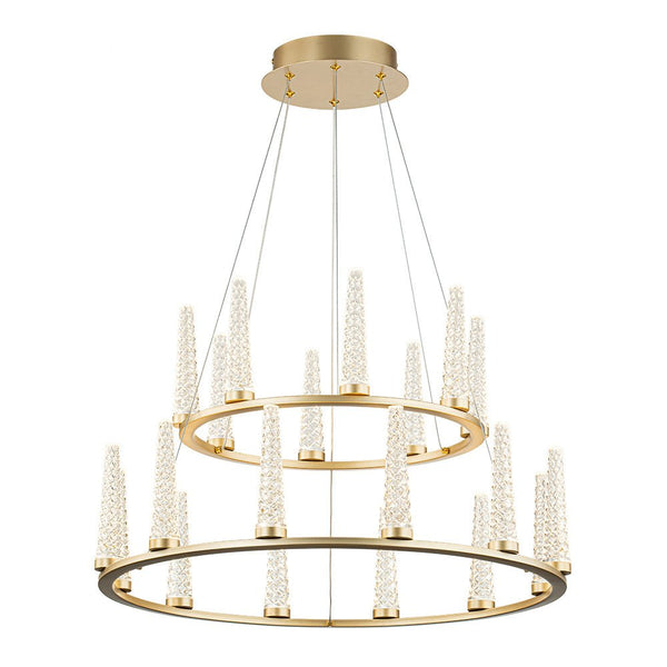 Chandelierias-Modern Acrylic Shade Dimmable LED Wagon Wheel Chandelier-Chandeliers-20-Light (Pre-order & Arrive in 3 Weeks)-