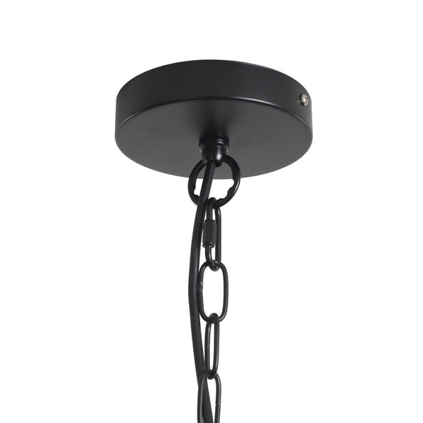 Chandelierias-Modern Bohemia Style 4-Light Wood Beads Chandelier-Chandeliers-Brown Wood Beads & Matte Black-